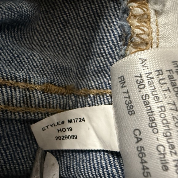 Madewell Jeans Womens 25 Fits 28x25 Classic Straight Blue High Rise Distressed - Picture 6 of 10